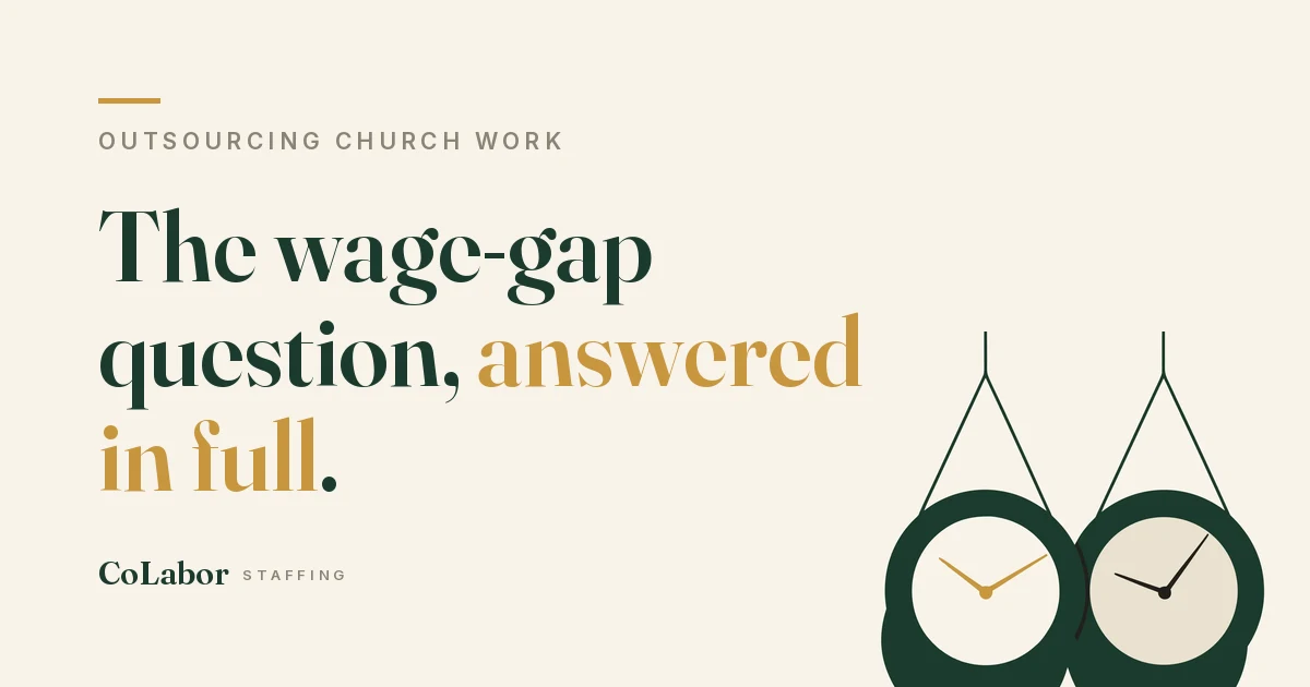 The wage-gap question, answered in full. Illustration: two wall clocks showing different times, one with gold hands.